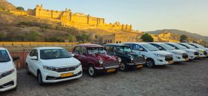 Jaipur taxi service with AC cabs, luxury cars, and Tempo Travellers for local and outstation travel

